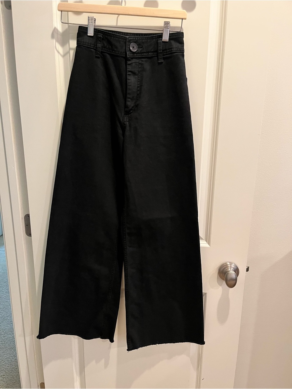 Zara Black High-Rise Wide Leg Trousers